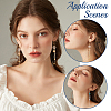 24Pcs 4 Style Brass Herringbone Chain Tassel Pendants KK-PH0004-92-7