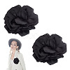 2Pcs Polyester Flower Iron Pins JEWB-GO0001-18E-1
