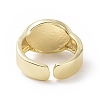 Resin Horse Eye Open Cuff Ring RJEW-P032-41G-4