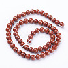 Natural Red Jasper Round Beads Strands X-GSR6mmC011-3