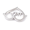 Brass Micro Pave Clear Cubic Zirconia Links ZIRC-J039-11P-3