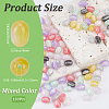 130Pcs Two Tone Resin UV Reactive Beads RESI-PA0001-49-2