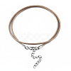 Waxed Cord Necklace Making NCOR-T003-02-4