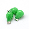 Teardrop Natural Malaysia Jade Pendants G-Q435-10-2