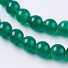 Natural Green Onyx Agate Beads Strands G-G583-8mm-11-3