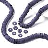 Flat Round Handmade Polymer Clay Beads CLAY-R067-10mm-04-2