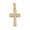 Ion Plating(IP) 304 Stainless Steel Micro Pave Cubic Zirconia Pendants STAS-Z107-08G-04-1