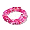 Faceted Natural Striped Agate/Banded Agate Beads Strands G-F447-4mm-H08-6