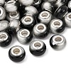 Two Tone Opaque Resin Rondelle European Beads RESI-Z046-02H-1