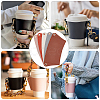 5Pcs 5 Colors PU Leather Heat Resistant Reusable Cup Sleeve AJEW-WR0001-58B-6