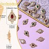 3Pcs Brass Micro Pave Cubic Zirconia Links Connectors KK-YW0003-49LG-04-3