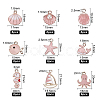 Ocean Theme Alloy Enamel Pendants ENAM-BC0001-04-2