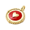 Brass Enamel Pendants KK-P303-09G-2