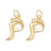 Rack Plating Eco-friendly Brass Micro Pave Clear Cubic Zirconia Pendants KK-D072-01G-P-NR-1