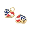 Independence Day Brass Enamel Charms KK-C110-01G-2
