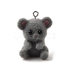Flocky Opaque Resin Pendants FIND-U030-09P-01-1