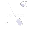 White Rectangle Jewelry Price Tags TOOL-C003-02-3