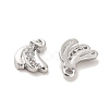 Brass Micro Pave Clear Cubic Zirconia Charms KK-C054-12P-2