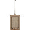 Rectangle with Word I Love You Dad Wood Hanging Photo Frame HJEW-SP0001-19A-1