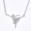 Non-Tarnish 201 Stainless Steel Pendant Necklaces NJEW-T009-JN110-1-40-1