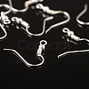 Silver Color Plated Brass Earring Hooks X-EC135Y-S-2