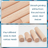 20Pcs 4 Style Round Wooden Sticks WOOD-NB0002-16B-5