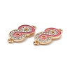 Alloy Crystal Rhinestone Connector Charms FIND-C019-38KCG-4