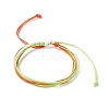 Waxed Polyester Multi-strand Bracelet BJEW-B065-04-2