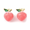 Fruit Brass Enamel Pendants KK-M324-04E-G-1