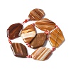Natural Banded Agate/Striped Agate Beads Strands G-G196-A01-02-3