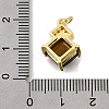 Natural Tiger Eye Faceted Rhombus Pendants KK-U072-07G-3