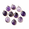 Natural Amethyst Pendants G-C023-03-1