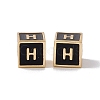 Rack Plating Brass Enamel Beads KK-B060-04G-01H-2