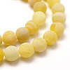 Frosted Natural Weathered Agate Beads Strands X-G-F367-6mm-11-5