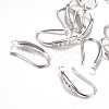 Brass Earring Hooks Rhinestone Settings KK-R037-07P-NF-1