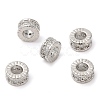 Rack Plating Brass Micro Pave Cubic Zirconia Beads KK-A186-03B-P-2