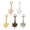 Maple Leaf Alloy Pendants Decorations Set HJEW-JM00819-1