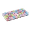 50Pcs 5 Colors UV Plating Opaque Acrylic Beads OACR-FS0002-87-7