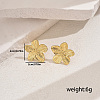 Metallic Texture 201 Stainless Steel Flower Luxury Stud Earrings LS-KG0398-1-1