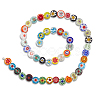 3 Strands Flat Round Handmade Millefiori Glass Beads Strands LAMP-LT0001-15B-6