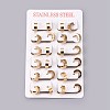 304 Stainless Steel Huggie Hoop Earrings EJEW-O087-09D-3