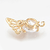 Brass Cubic Zirconia Pendants X-ZIRC-Q002-106G-2