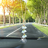 Glass & Resin Lily of the Valley Car Hanging Ornaments HJEW-DR00053-1