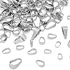 120Pcs 4 Styles Brass Snap on Bails KK-TA0009-24S-2