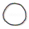 Bohemian Style Glass Seed Round Beaded Stretch Bracelets for Women and Girls QC1602-21-1