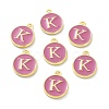 Golden Plated Alloy Enamel Charms ENAM-XCP0001-13K-2