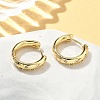 Brass Micro Pave Clear Cubic Zirconia Hoop Earrings EJEW-A132-17G-3