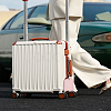 2 Bags Imitation Leather Name Card Holders for Luggage FIND-LP0009-84B-3