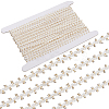 10 Yards Polyester Golden Metallic Wavy Lace Ribbons OCOR-GF0003-81A-1