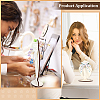 2 Bags 2 Styles Cute Girl Head Shaped Plywood Hairpin Display Rack ODIS-PH0001-94-6